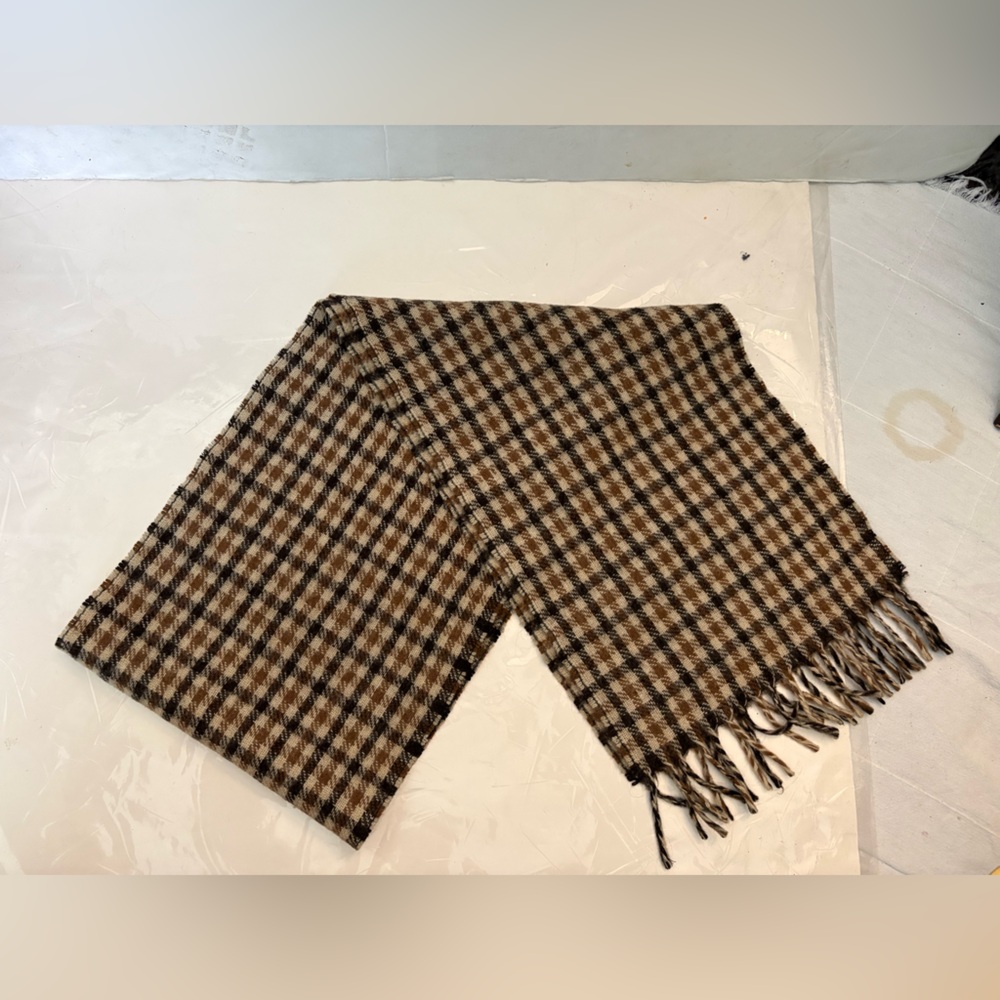 Brown Checkered Men's Scarf